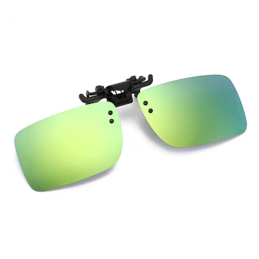 Unisex Polarized Clip-on Flip-up Sunglasses Uv400 Protection Mens Womens Fishing Driving Night Vision Lens Clip Goggle Glasses