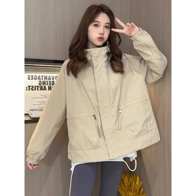 Autumn Winter Women's Loose Casual Solid Color Cardigan Coat Ladies Vintage Hooded Fashion Sport Outwear Top