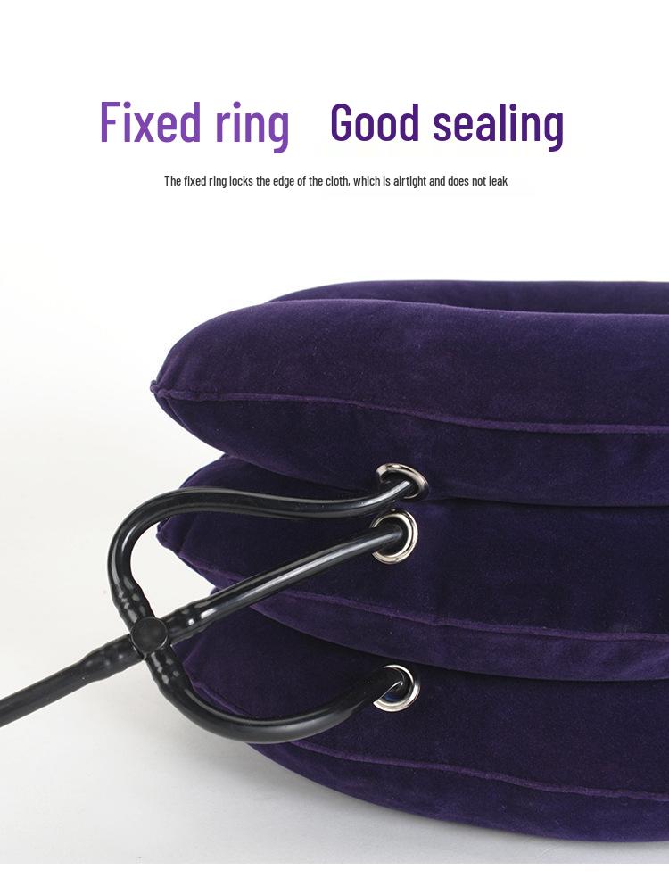 Thickened PVC Three-Tube Steel Ring Inflatable Cervical Traction Device