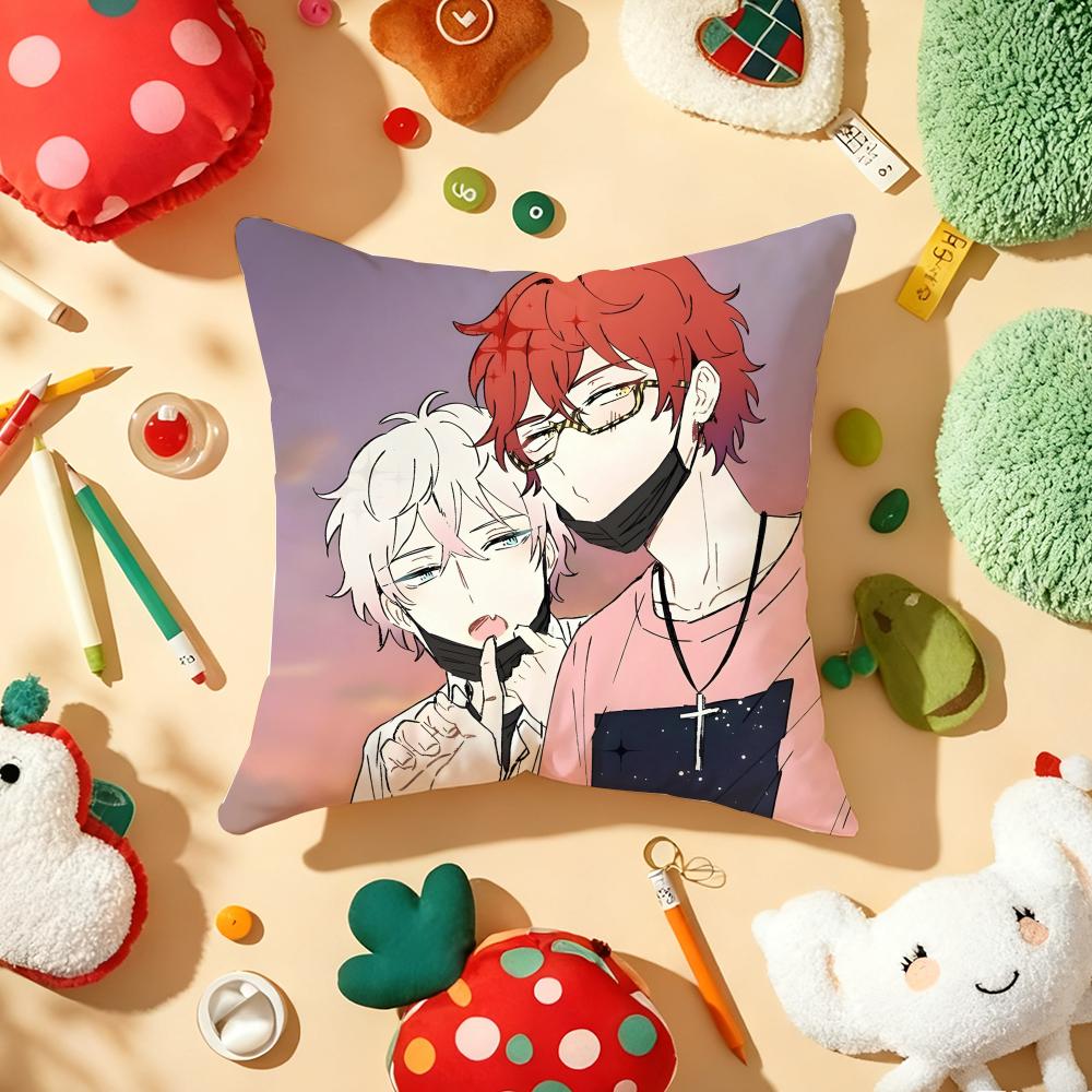 M-Mystic M-Messenger 707 Chibi Cushion Cover Plush Fabric Soft Double-Sided Printed Sofa Warm Winter Home Gift Pillow Cover