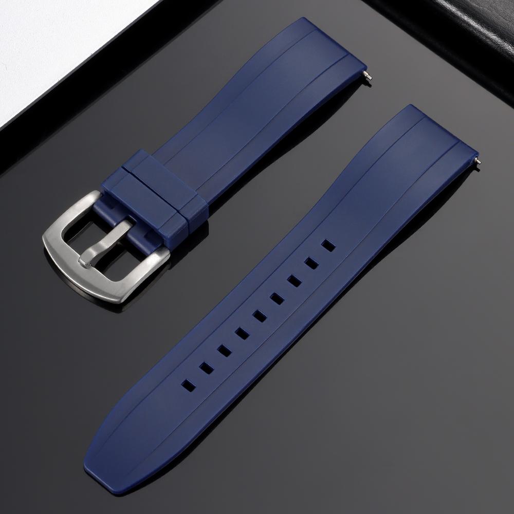 Premium Silicone Rubber Watch Strap 20mm 22mm Black Blue Green Replacement Watch Band Quick Release Waterproof Sports Watchbands