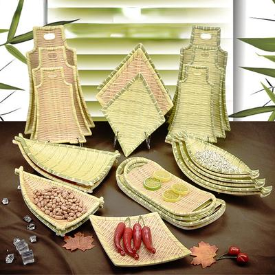 Imitation Porzellan Imitation Bambus Teller Melamin Kehrschaufel Teller Hot Pot Schale Dim Sum Snackteller Set Speiseteller