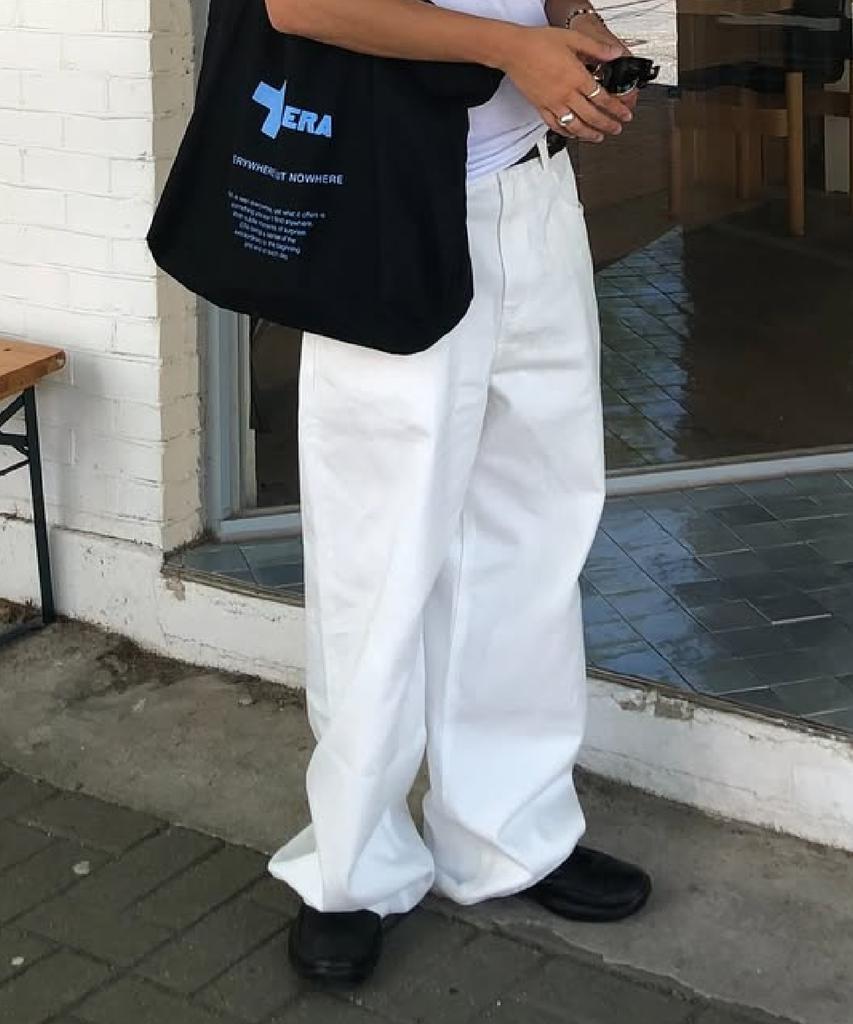 Ira Men Era Wide Fit Denim Pants - White