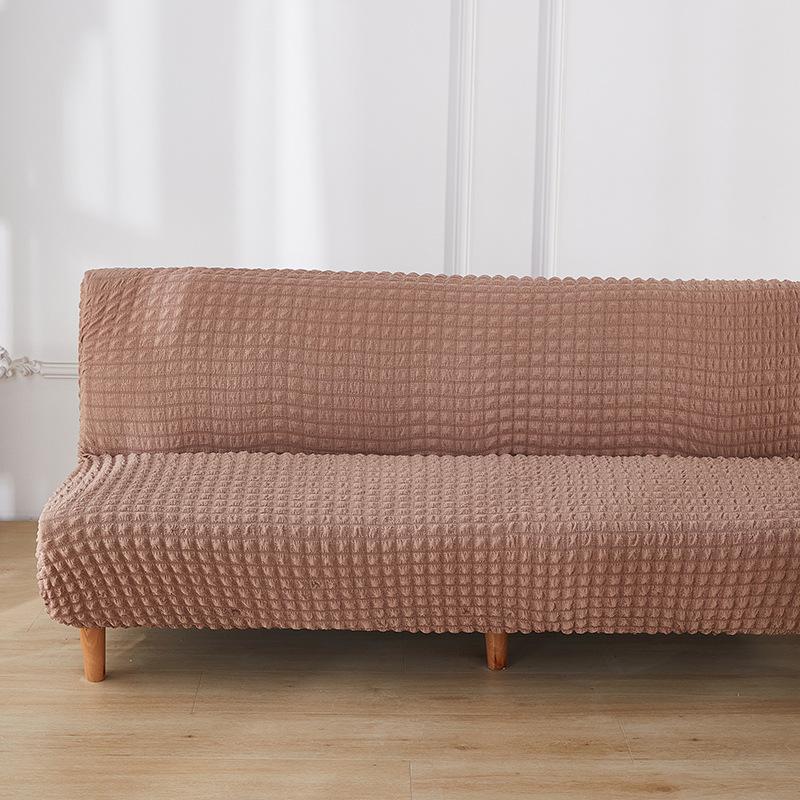 Armless Solid Foam Sofa Cover All Inclusive Elastic Couch Slipcover For Living Room Four Season Universal Dustroof Seat Cushion
