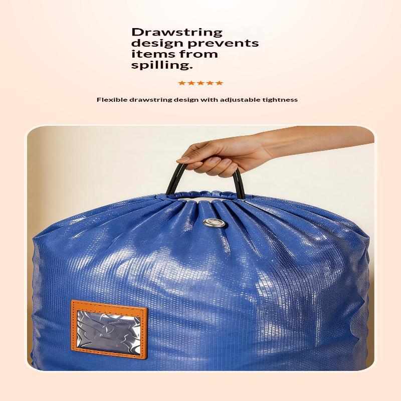 Heavy Duty Rolling Moving Storage Bag With Thickened Bottom Clear Window For House Moving Dorm Relocation Clothes Storage