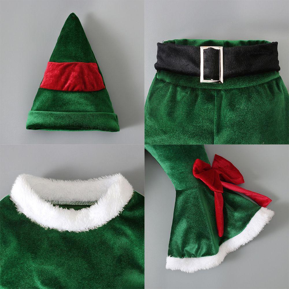 Santa Hat Belt Set Santa Claus Cosplay for Baby Girls Boys Christmas Costume Xmas Outfit Clothes