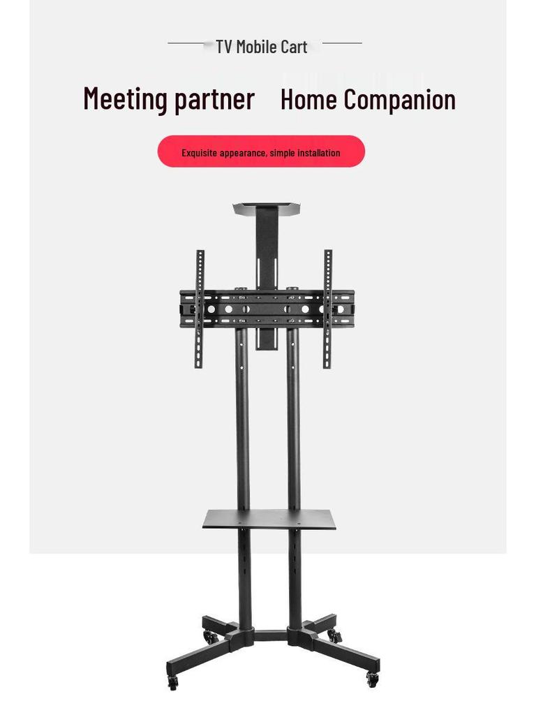 Movable Vertical TV Floor Stand for 55-75 Inch Screens