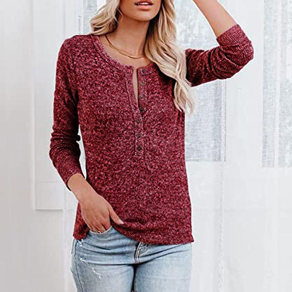 Naiste vabaaja pikkade varrukatega, laia kaelusega pullover kampsun, ees nööpidega