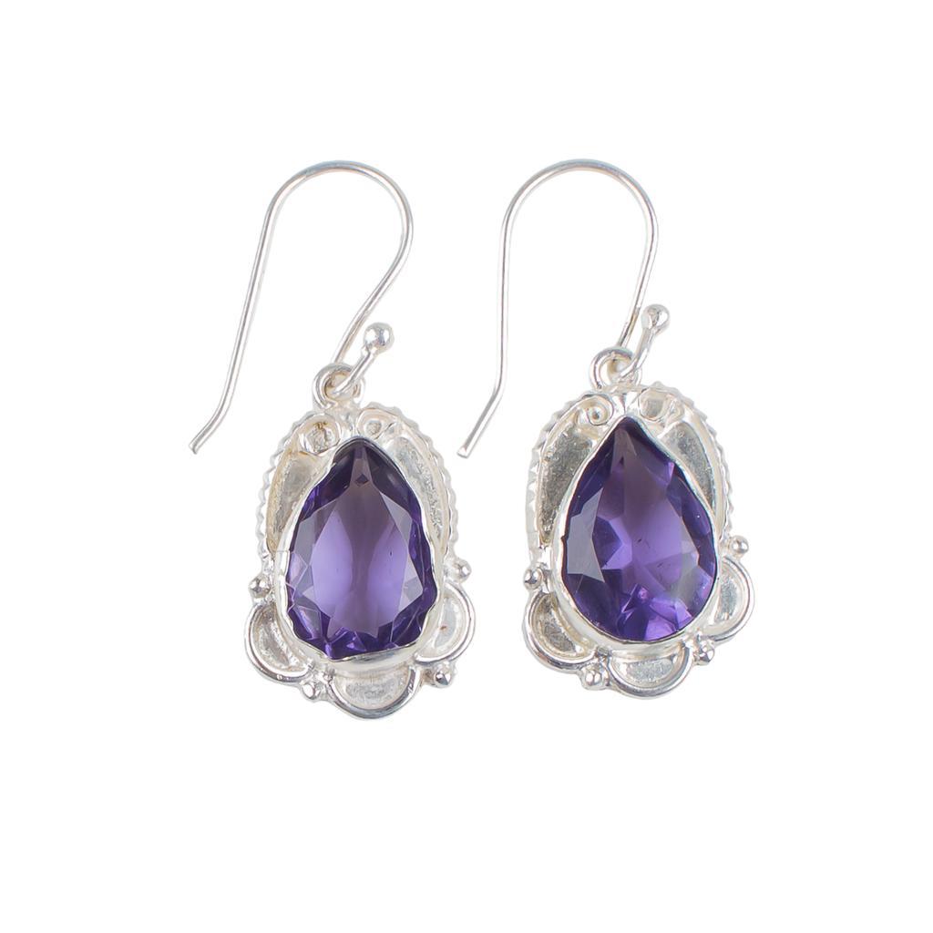 Iolite Gemstone 925 Sterling Silver Fashionable Jewelry Earrings For Women EE-41-7
