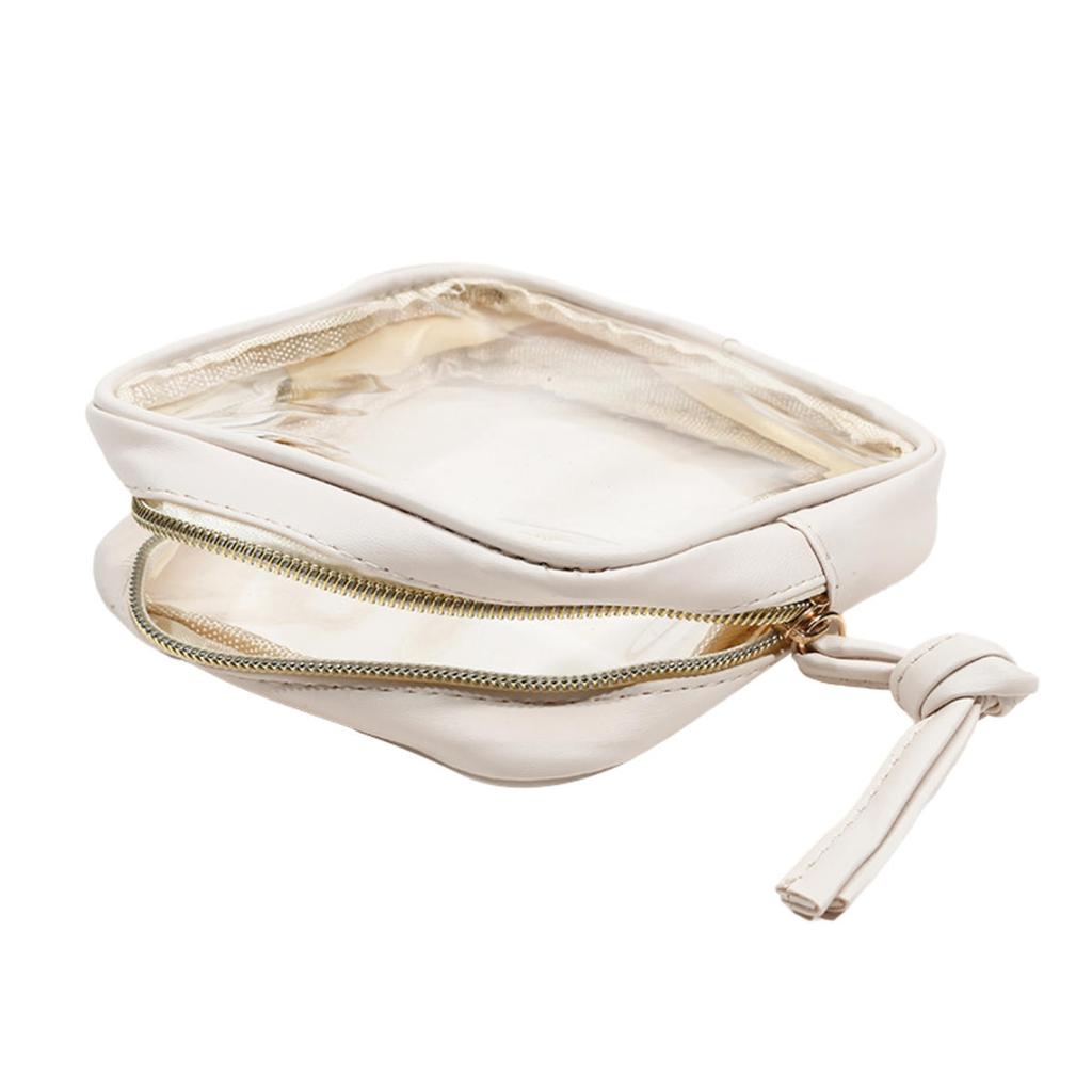 1PCS Travel Organizer Bath Toiletry Wash Storage Bag Case Black Zipper Clear Makeup Bags Pouch Women's Cosmetic Bag