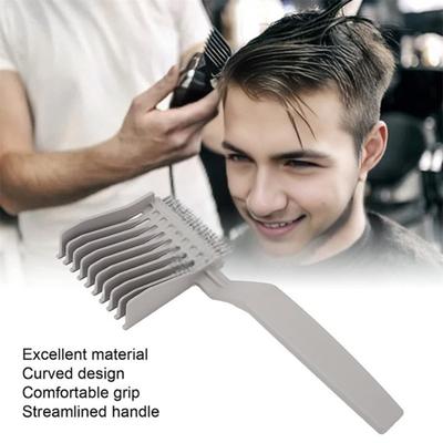 2Pcs Barber Fade Comb Anti-static Men Curved Blending Flat Top Hair Clipper Guide Haircut Comb Home Salon Professional Hairdresser Styling Comb