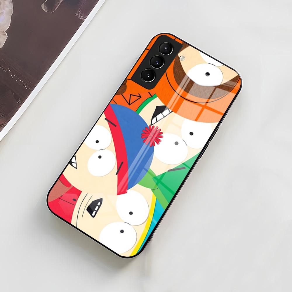 Funny S-South P-Park Phone Case For Samsung A56 A36 A26 A16 A15 A25 A35 A55 A14 A34 A24 A54 Glass Case