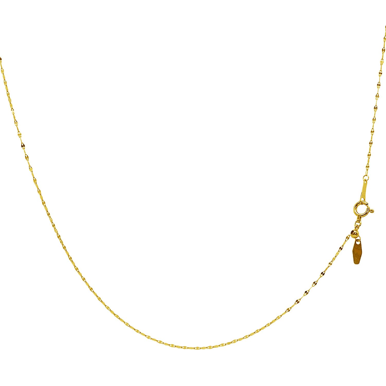 

Gold Chain 18K Width Maximum Adjustable [Lala Christie] Necklace, Gold, Petal, 1.1mm, Approx. 0.7g, 45cm, Length, lc97-0008 золотий