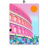 Santorini Rome Paris Cat Flower Summer Abstract Landscape Posters Prints Wall Art Canvas Painting Pictures For Living Room Decor