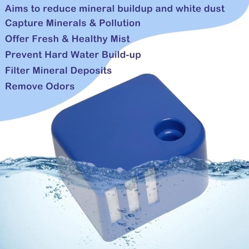 4Pcs PDC51V1 Hard Water Filter Replacement Demineralization Cartridge Humidifier Filter for V4600 V5100 VUL575 Models
