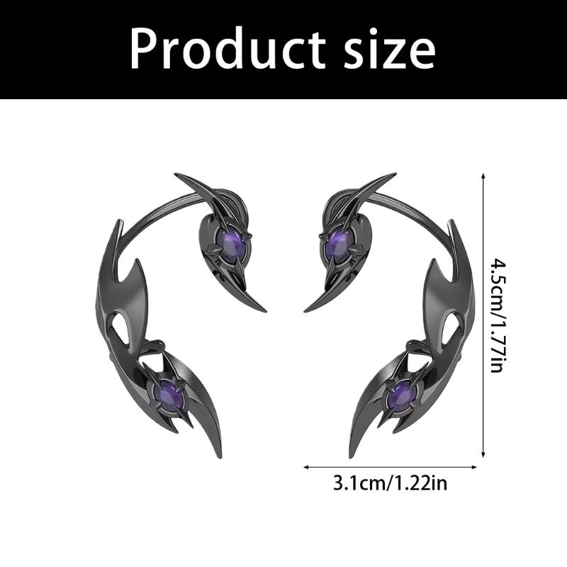 Trendy Gothic Ear Clips For Women Stylish Alloy Mechanical Ear Hangings Jewelry For Music Festivals And Casual Outings