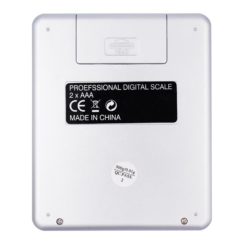 Cântar pentru bijuterii 500g/0,01g Cântar digital LCD Cântar electronic Cântar de buzunar portabil Platformă Cântar de precizie cu 2 tăvi
