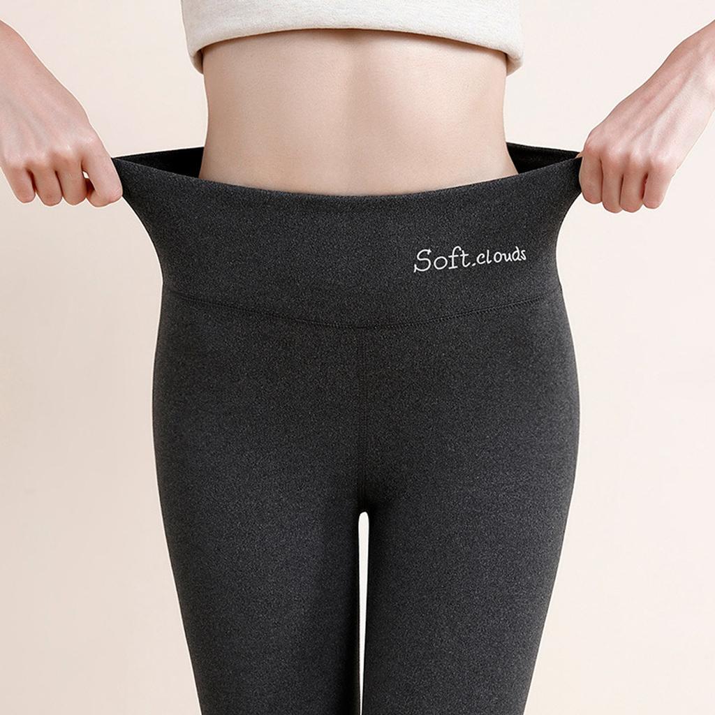 Women's High Waist Casual Pants Solid Color Leggings Long Trousers Running Winter And Fall