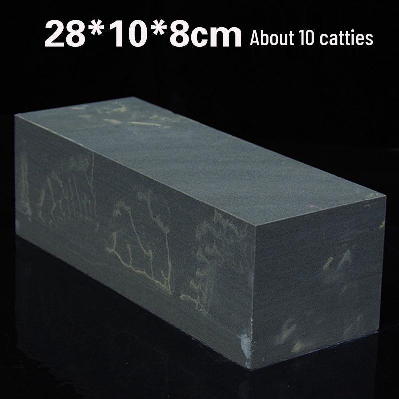 Extra Großes Küchenmesser Schärfset: Traditioneller Ölstein & Grober Schleifstein mit Schlamm