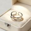 925 Silver Line Chrome Rings For Women Engagement Rings Elegant Luxury Jewelry Beautiful Accessories Jewellery Prevent Allergy
