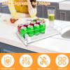 3 Rows Drinks Self-Sliding Fridge Storage Rack for Adjustable Soda Kola Can Dispenser Width Beer Egg Kitchen Organizer