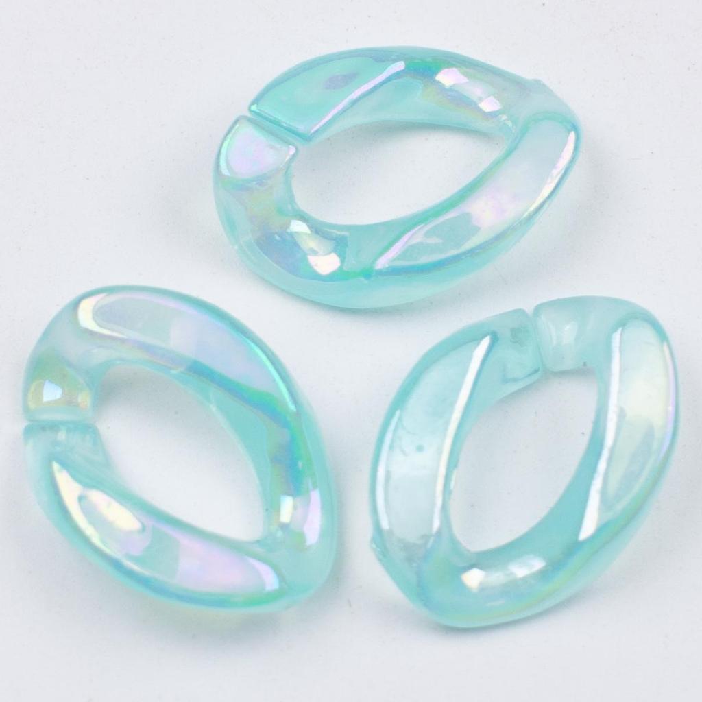 Acrylic Iridescent Chain & Jump Ring Set for DIY Jewelry and Phone Case Accessories