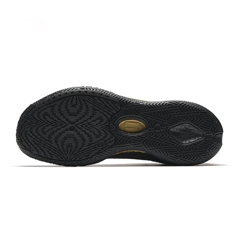 Anta Men KAI1TEAM Low-top Basketball Shoes Black Gold 112531622-4