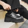 New men's platform small leather shoes casual versatile sports British style shoes heightening big head men's shoes 24312-J