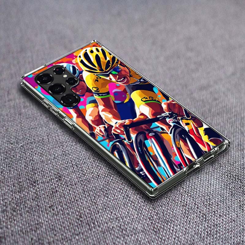 

Чехол для телефона «Велогонка» для Samsung Galaxy S24 S23 S21 S20 FE S22 S26 Ultra S25 Edge S10 Plus Прозрачный ТПУ Чехол Оболочка Coque S Samsung S24 FE
