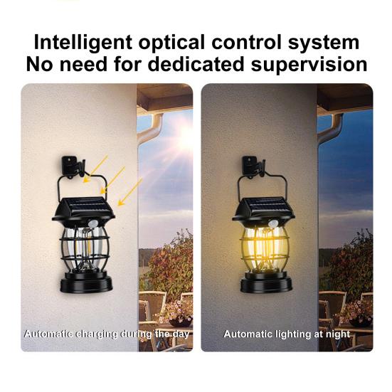 Solar Camping Lantern IP65 Waterproof USB Rechargeable Outdoor Garden Courtyard Porch Light Super Bright Hiking Tent Hanging Lamp