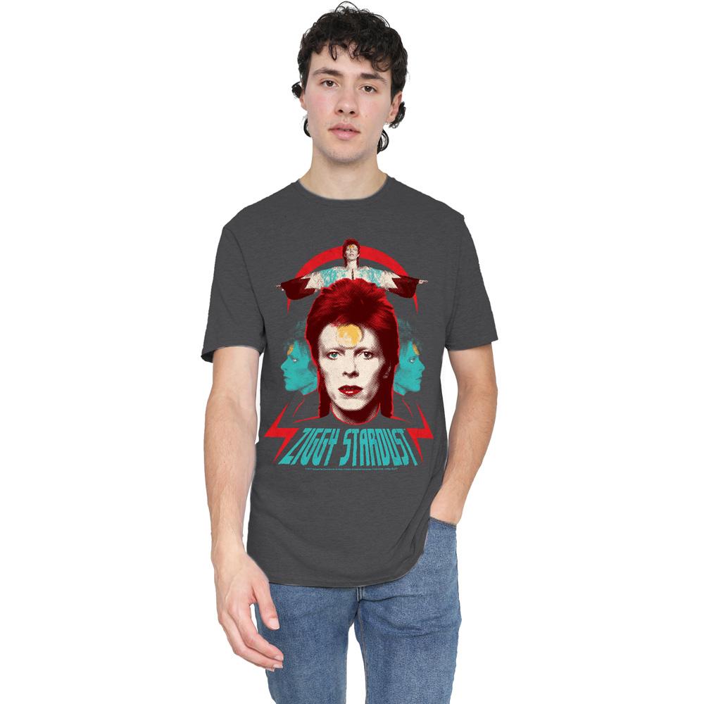 David Bowie Unisex Adult Ziggy Heads T-Shirt