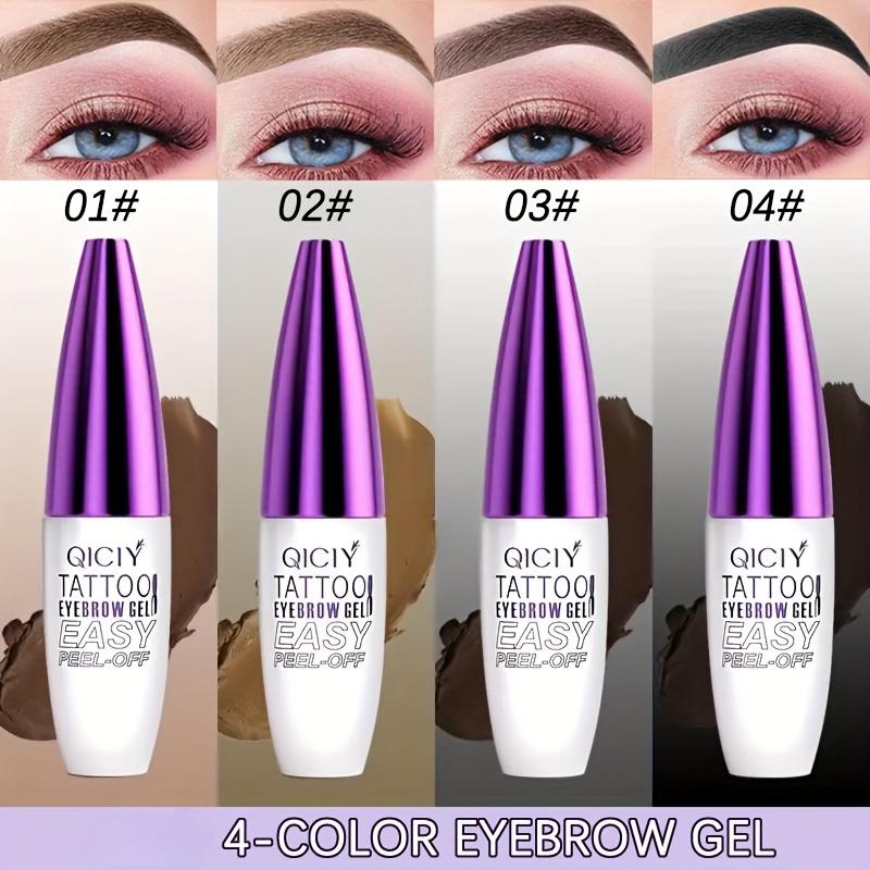 4pcs Peel-Off Eyebrow Gel Tint – Long-Lasting Waterproof Eyebrow Tattoo Gel Smudge-Proof & Easy Removal for Daily & Special Occasion Makeup 4pcs