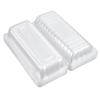 25 ST Engångs Plast Gångjärnsförsedd Limpbehållare Mat Frukt Förvaringslåda 18,5 x 12,5 x 7cm