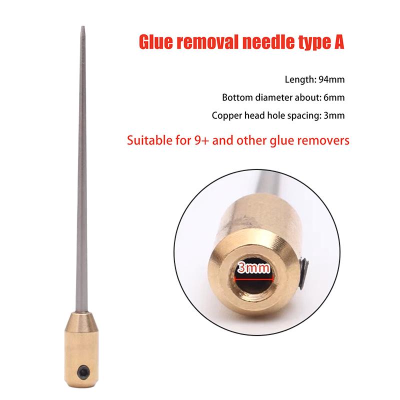 Glue Remover Thick Needle Accessories Glue Remover Tapered Steel Needle Steel Needle