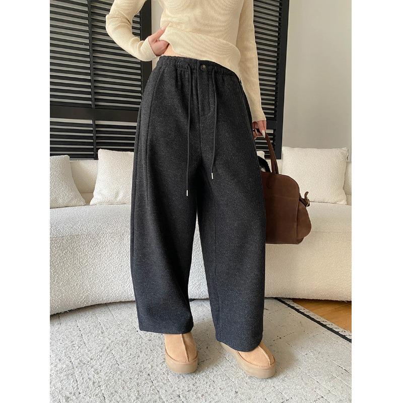 Sinan Plus Velvet Wide-Leg Relaxed Fit Pants SN8449 Extra Large