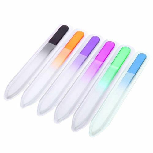 5 stücke Kristall Glas Nagel Dateien Nail art Schleifen schleifen Maniküre Pediküre Werkzeug