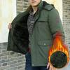 Winter Samt Verdickt Mittelalterliche und Ältere Herren Baumwollgepolsterte Kleidung Zum Warmhalten Übergröße Baumwollgepolsterte Kleidung für Herren Väter