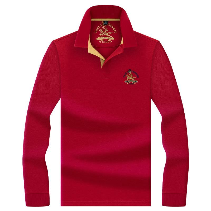 

STORN Spring Autumn Men s Polo Shirts High Quality Long Sleeve Embroidery Solid Color Casual Male T-shirts Man Tees M
