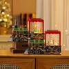 Christmas Train Ornaments Christmas Eve Decoration Lighting Train Box Crystal Ball Home Table Decoration Kid 2025 New Year Gift
