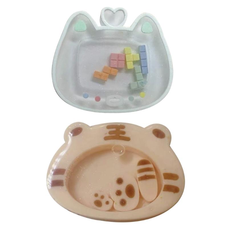 Quicksand Resin Casting Molds,Resin Art Shaker Mold,Crystal Silicone Hollow Mold Epoxy Pendant Mold Cute Keychain Mold