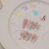200Pcs Colorful Mermaid Bubble Bead Nail Art Accessories Flat Candy Colored Semi-Circular Diamond Nail Decoration