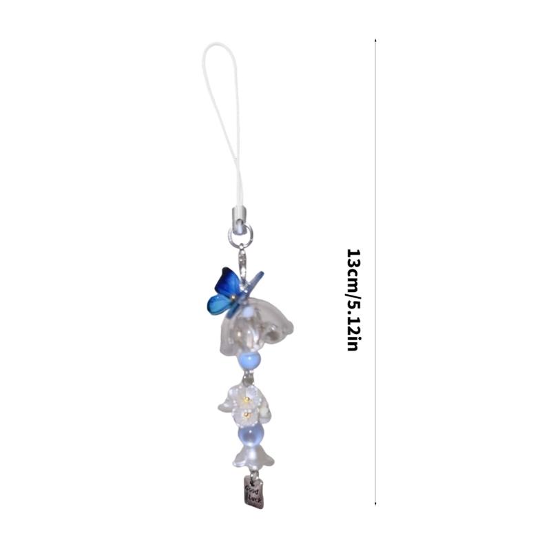 Handmade Acrylic Phone Charm Lanyard Chain Feature Interchangeable Beads For Girls Trendy Jewelry Accessory