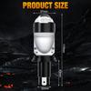 2Pcs H4 LED Dual Projector Lens Car Headlight Bubs Kit Motorcycle Canbus 90W 30000LM High Low Beam Light W/ Turbo Moto Lamp LHD 6000K White