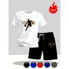 2026 Summer Men's Set Urban Casual Fashion T-shirt and Shorts High Quality Crew Neck Short Sleeve Outfits Male Daily Sportswear