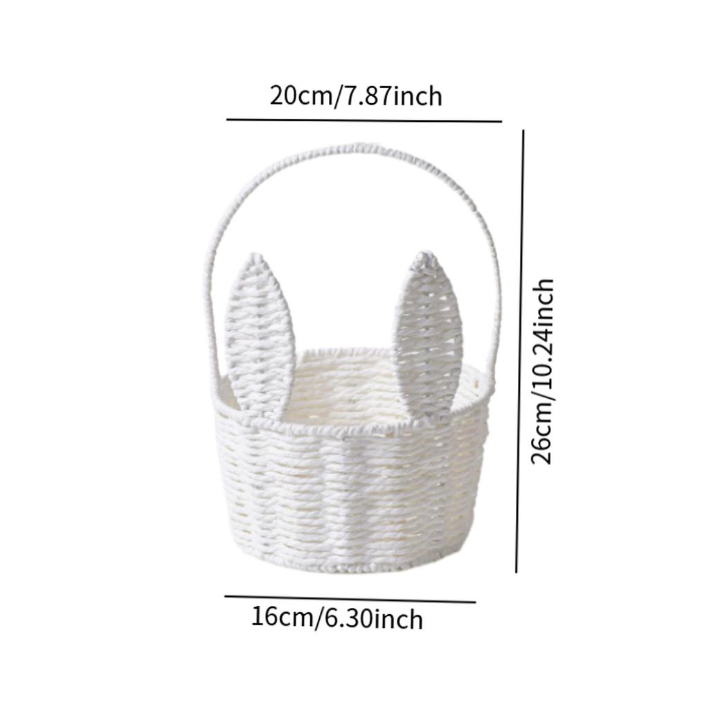 Koszyk Zajączka Wielkanocnego Organizer na drobiazgi Kosz z tkanych kwiatów Koszyk piknikowy Koszyk wielkanocny