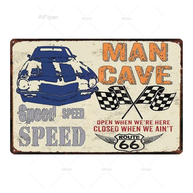 Vintage Motorcycle Garage Metal Plate  Classic Tire Poster  Shabby Chic Wall Art Decor  xCM Metal Painting for Home  Retro Cuadr