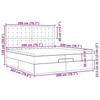 VidaXL Ottoman Bed Frame with Mattress Dark Grey 200x200cm Fabric, Bed Frame, Upholstered Bed Frame, Bed Frame 3313349