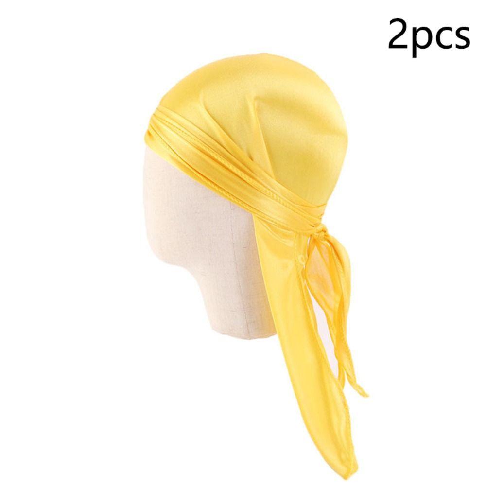 2Pcs Durag Pirate Hat Pirate Baby Turban Hijab Bandana Elastic Headwrap  Children