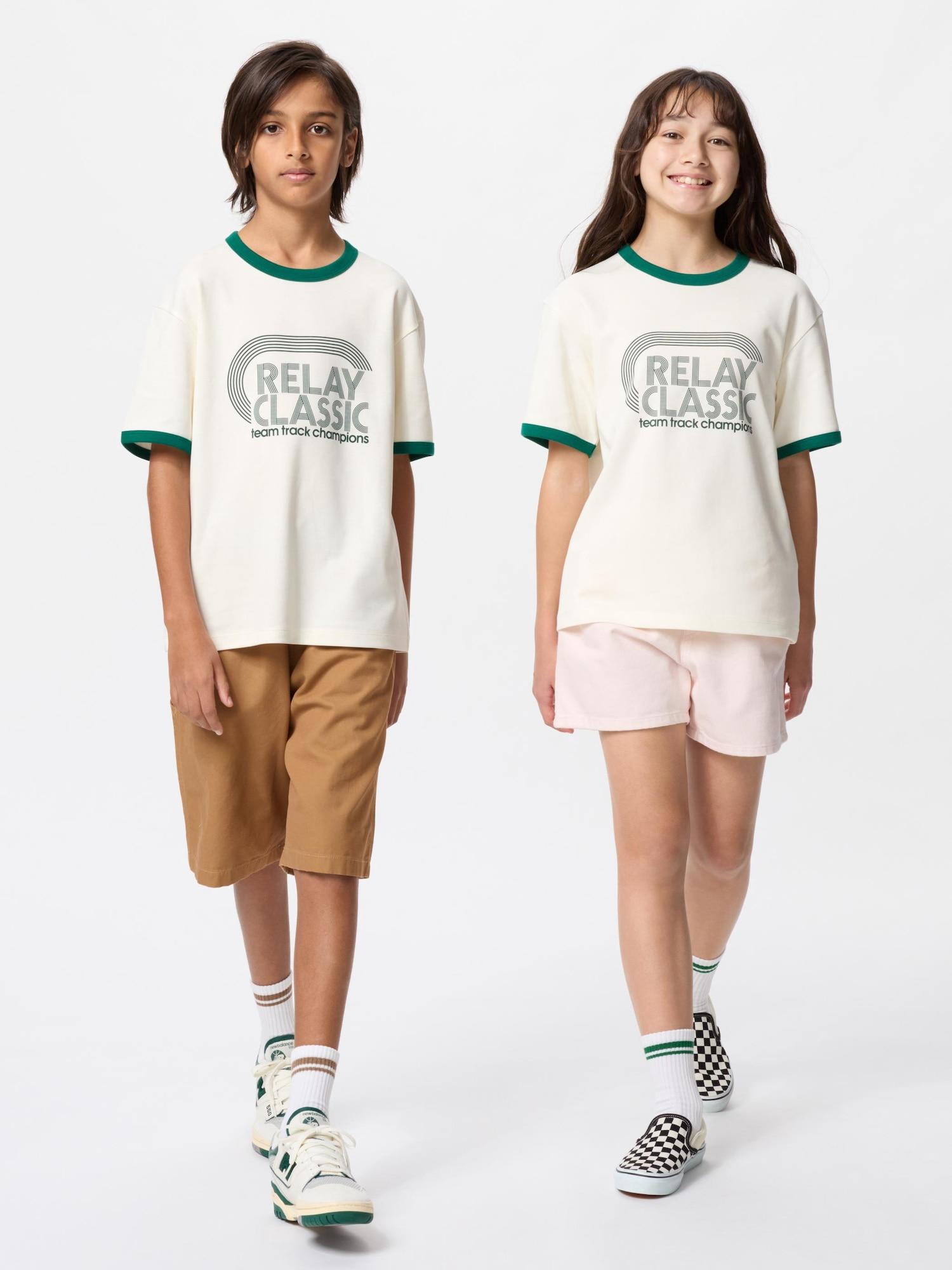 

Uniqlo Футболка с круглым вырезом Airism CoTTon с рисунком для детей 01 OFF WHITE/KIDS 150