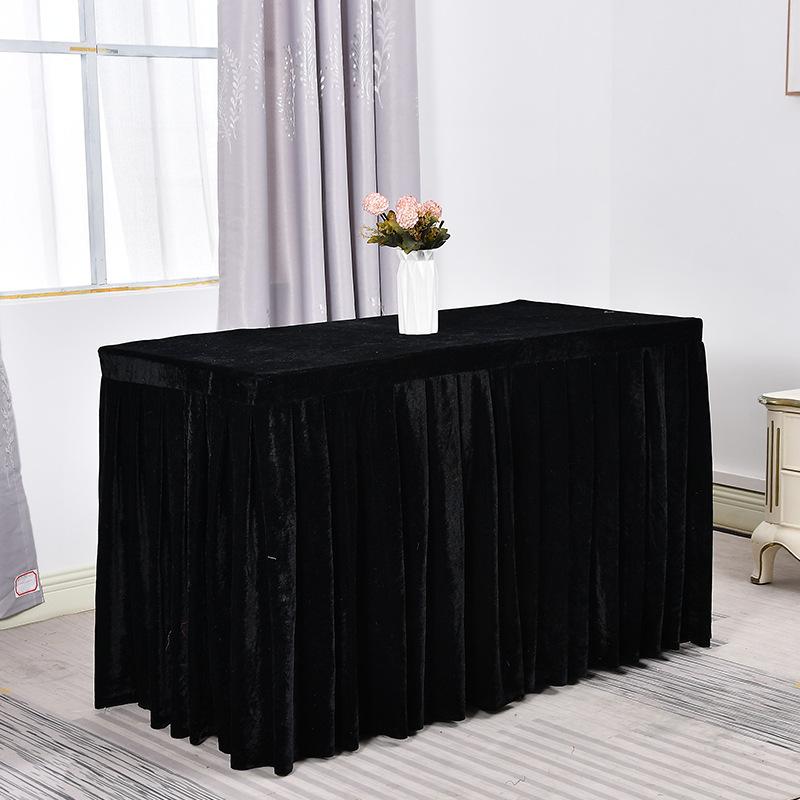 Konferenztischdecke für Hotels, rechteckige Tischdecke für Büros, Anmeldebereich, Flanelltischdecke, Tischüberzug, Tischrock